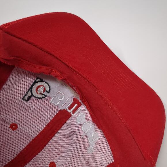 Bimeda Slideback Baseball Cap Red One Size Adjustable Embroidered Vented Holes - Picture 8 of 8